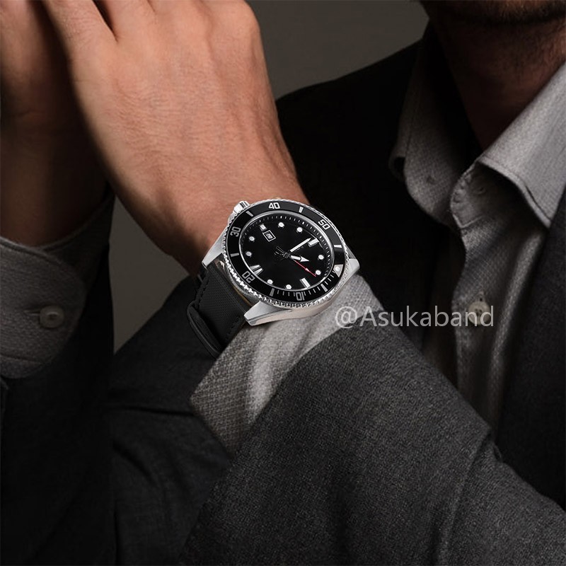 Khóa Bướm Da Thật Chính Hãng Dây Đeo Đồng Hồ Nylon 18 Mm 20 Mm 22 Mm Cho SEIKO Diver Thạch Anh Cơ Dây Đồng Hồ Phát Hành Nhanh Dây Đeo Đồng Hồ Nam Nữ Mềm Vòng Tay Thể Thao