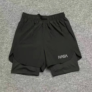 Sports Shorts Swimming Summer Track and Field Quick Dry Training Anti-Wardrobe Malfunction Shorts Trendy Fitness Double-Layer Running Fake Two Pieces cM2G