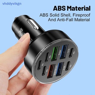 Bộ sạc điện thoại ô tô Vhd 10 cổng USB Type-C cho xe tải Bộ chuyển đổi nguồn USB-C cho Huawei VN