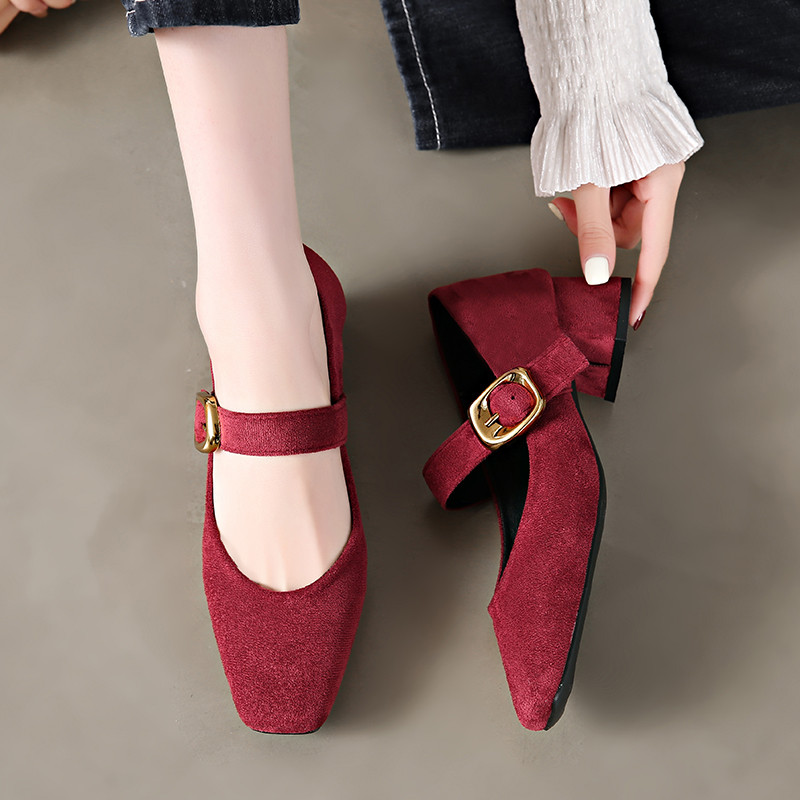 Atikota Nữ Mary Janes Thời Trang Da Báo In Đơn Giản Mềm Mại Thoải Mái Thời Trang Giày Cao Gót
