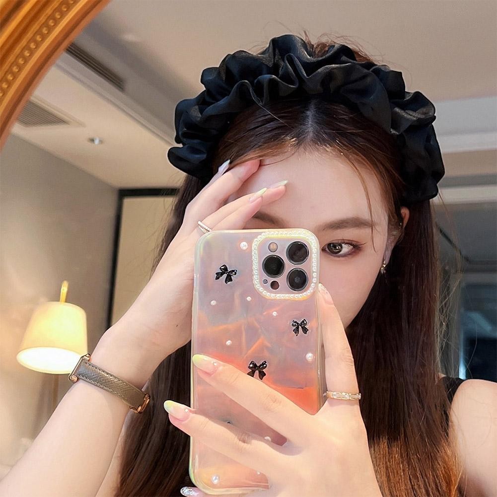 Thời Trang Thanh Lịch Đầu Vải Xếp Ly Rộng Viền Tóc Phụ Kiện Tóc Cho Nữ