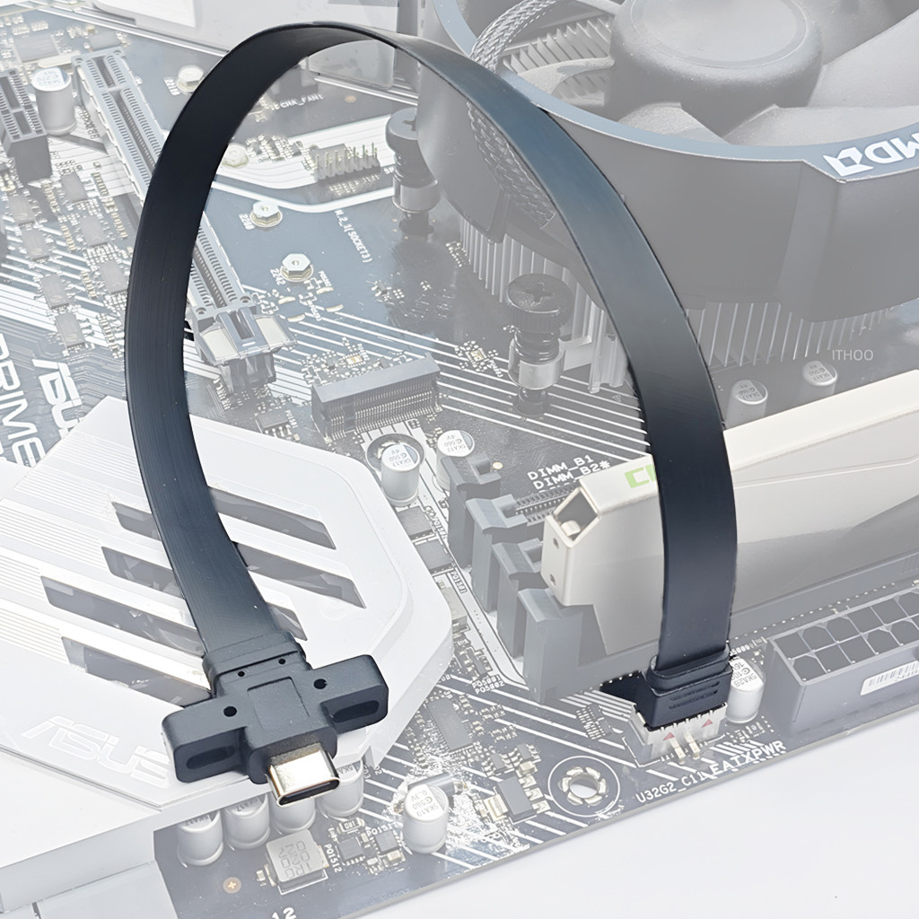 Bảng điều khiển phía trước JMT USB3.2 Type E (A-KEY) sang Type C Cáp nối dài đầu nối nữ Gen2x2 10Gbps / 20Gbps
