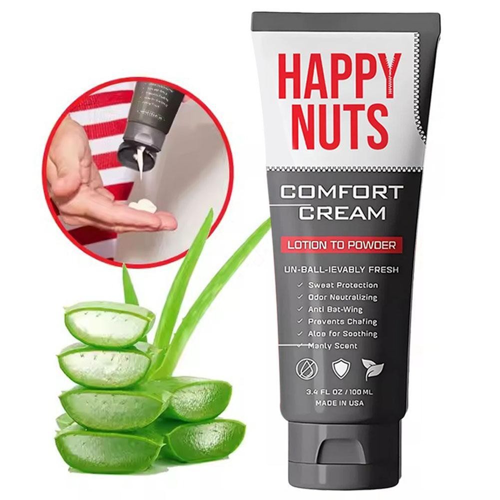 Happy Nuts Men 's Comfort Cream Khử Mùi: Chống Mồ Hôi, Khu Vực Vệ Sinh Nhôm Cá Nhân Nam W7q7