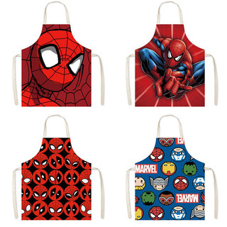 Marvel Người Nhện Siêu Anh Hùng Họa Tiết Hoạt Hình Dễ Thương Tạp Dề Người Lớn Không Tay Chống Bẩn Nhà Bếp Nhà Eo Yếm 2.18