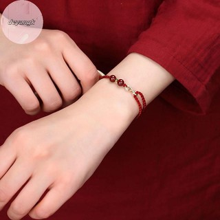 Deyangk Thời Trang Đơn Giản May Mắn Vòng Tay Dành Cho Nữ Handmade Biểu Tượng Cặp Đôi Vòng Tay Cinnabar Hạt Vòng Tay Quà Tặng VN