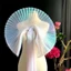Vải SAIA, Handmade Rainbow Nàng Tiên Cá Xếp Ly Vải Organza, Sáng Tạo Sáng Bóng 100 * 150cm Chất Liệu DIY May Váy Bé Gái