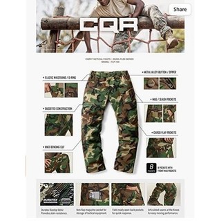 Quần tactical Flex Ripstop CQR_chống nước