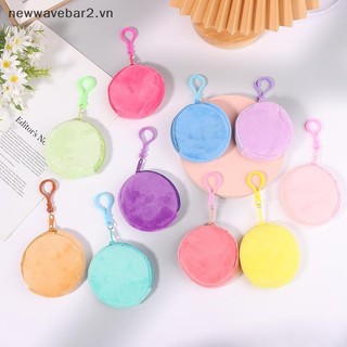 [Mới] Ví đựng tiền xu tròn màu kẹo dành cho nữ Túi đổi màu trơn dễ thương Ví móc khóa Túi đựng tai nghe di động.