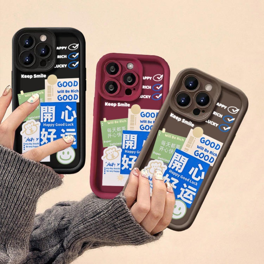 Ins Văn Bản Miếng Dán Nhãn Họa Tiết Ốp Lưng Điện Thoại Samsung S25 Plus S25 Ultra A16 A26 A36 M55 M54 M51 M34 M35 Đôi Mắt Thiên Thần Chống Sốc Bìa Mềm