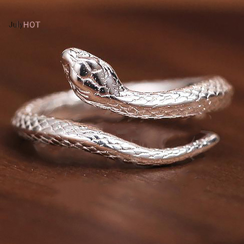 Nhẫn Hình Rắn Sáng Tạo Thời Trang Có Thể Điều Chỉnh Cho Nam Nữ