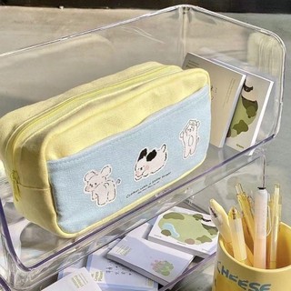 Risedot Đựng Bút Chì / Mỹ Phẩm Sức Chứa Lớn Có Khóa Kéo In Họa Tiết Chú Cún Đa Năng Chất Lượng Cao Cho Học Sinh