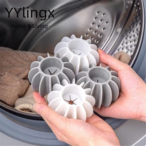 YYlingx 2 Chiếc Bóng Giặt Ngăn Ngừa Quanh Co Sấy Hộ Gia Đình Phụ Kiện Giặt Cho Máy Giặt Tóc Mèo Bắt Khử Nhiễm Vải Làm Mềm