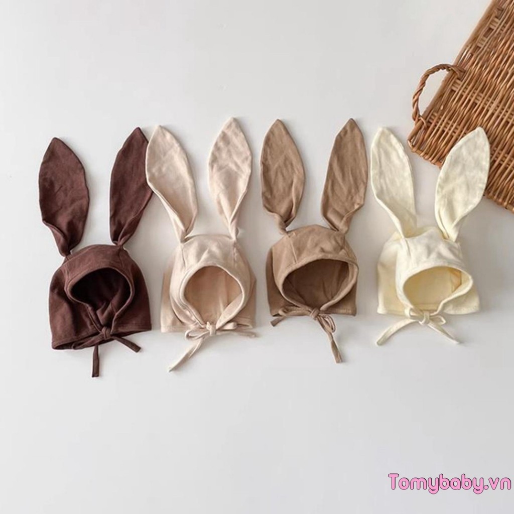 Bé Dễ Thương Bunny Ear Beanie Mũ Trẻ Sơ Sinh Mũ Bonnet Thoáng Khí Cho Bé Gái Bé Trai