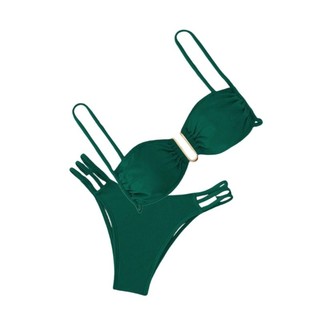 Ez Nữ Spaghetti Dây Bikini Thoải Mái Ngực Nhỏ Tập Hợp Đi Biển