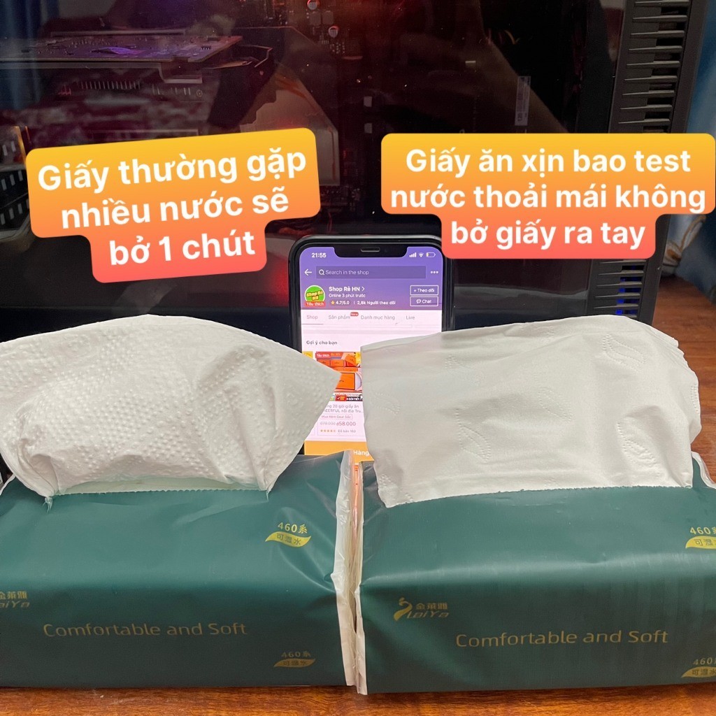 [Hàng Chuẩn Nội Địa] Giấy 4 lớp siêu dai mềm mịn thùng 20 gói - Giấy ăn rút Zhongxing -