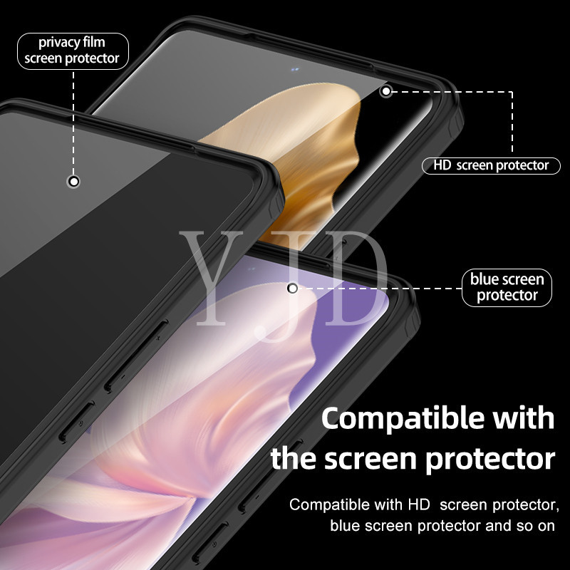 Ốp YJD Cho Vivo V30 Pro HD Trong Suốt Không Màu Vàng Vỏ Mềm Chống Sốc Vỏ Điện Thoại