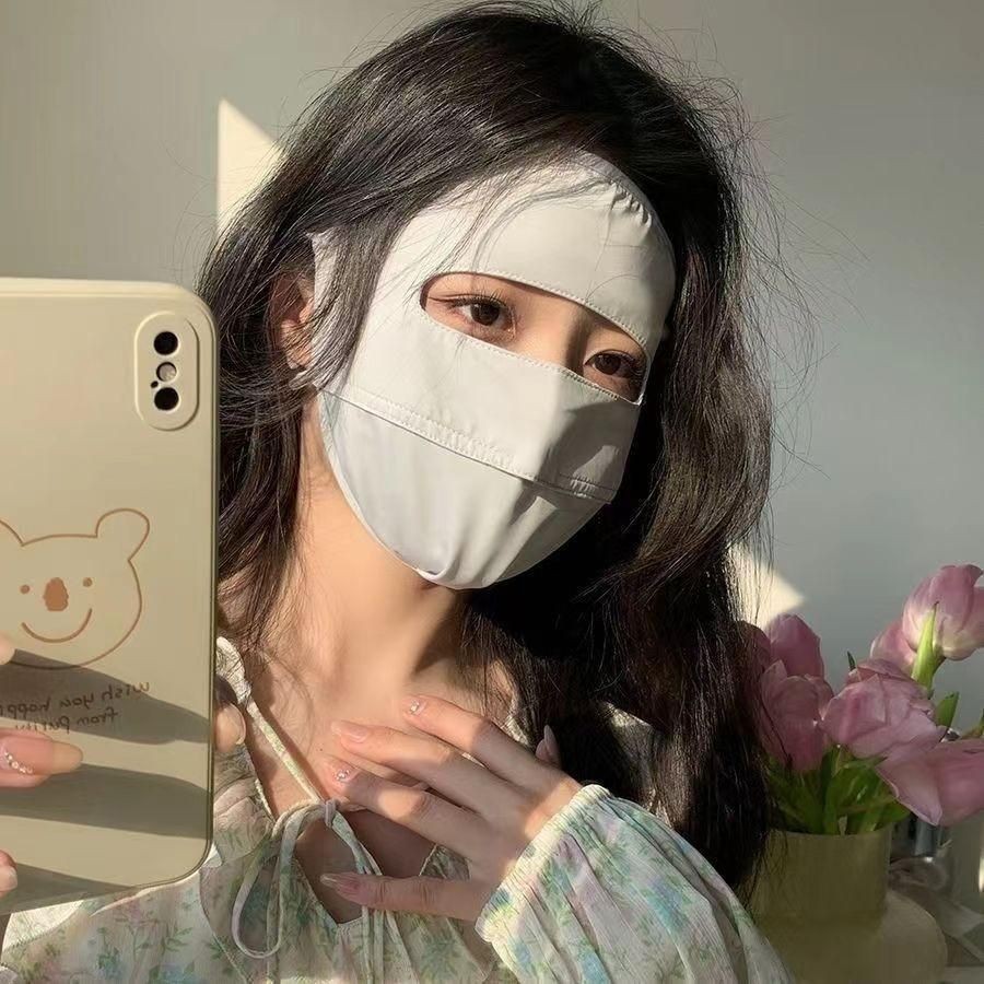 Khẩu trang chống tia UV, khẩu trang chống nắng che trán UPF50+ unisex thời trang cho Nữ
