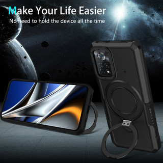 Dành cho Xiaomi POCO X4 Pro 5G / X3 NFC / M3 Ốp điện thoại có giá đỡ vòng PC cứng Mặt sau TPU mềm Edge Bảo vệ chống rơi cấp quân sự Vỏ mỏng chống sốc