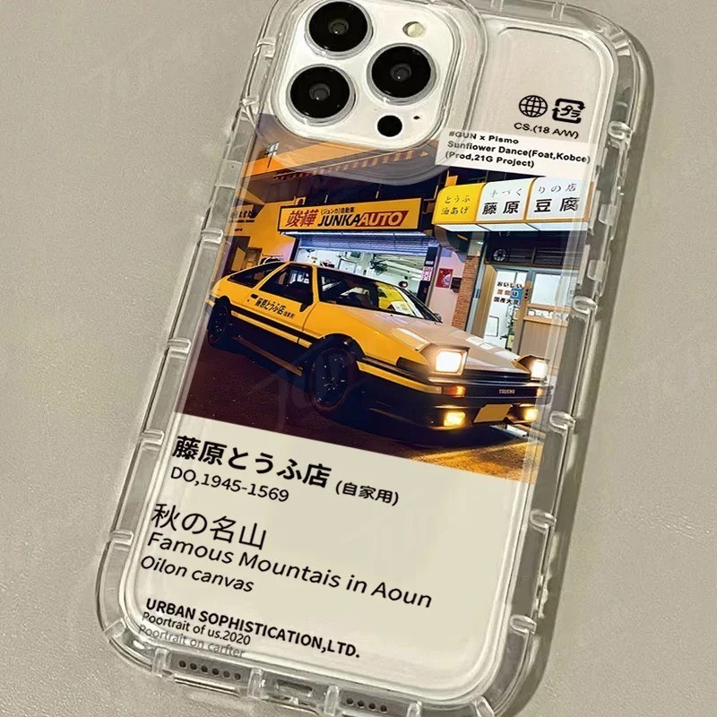 Dành Cho iPhone 15 14 Pro Max 13 12 11 Pro Max 7 8Plus X Xr Xs Max SE2 Anime Ban Đầu D Xe Mềm Silicon Trong Suốt