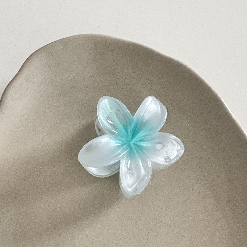 [Yunyuan] Yi Mengling Cùng Phong Cách Emi Jay Plumeria Kẹp Tóc Cho Nữ Ins Phong Cách Ngọc Trai Chất Liệu Gradient Hoa Kẹp Tóc 8cm