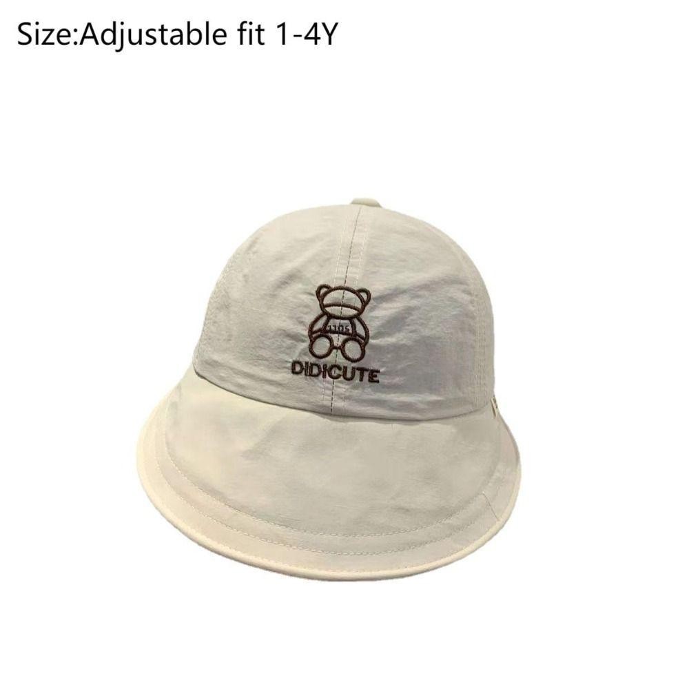 Mũ che nắng EDIWANY, Mũ trẻ em vành lớn màu trơn, Mũ Cotton có thể điều chỉnh đỉnh cho bé mùa hè