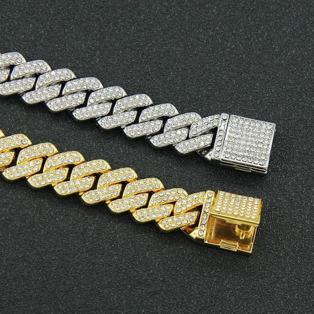 Lắc tay đính đá cuban bản v2, điều chỉnh được độ rộng