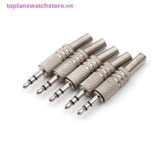 Toplanswatchstore 5 Chiếc 3.5 Mm 3 Cực Tai Nghe Jack Âm Thanh Nam Cắm Hàn Kết Nối VN