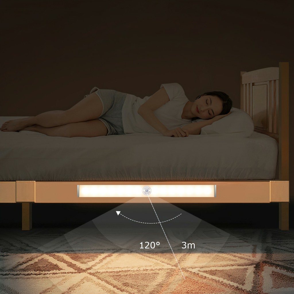 Đèn led cảm ứng chuyển động,đèn cảm biến tự động đèn ngủ không dây cổng sạc usb gắn tường tủ bếp nhà vệ sinh cầu thang