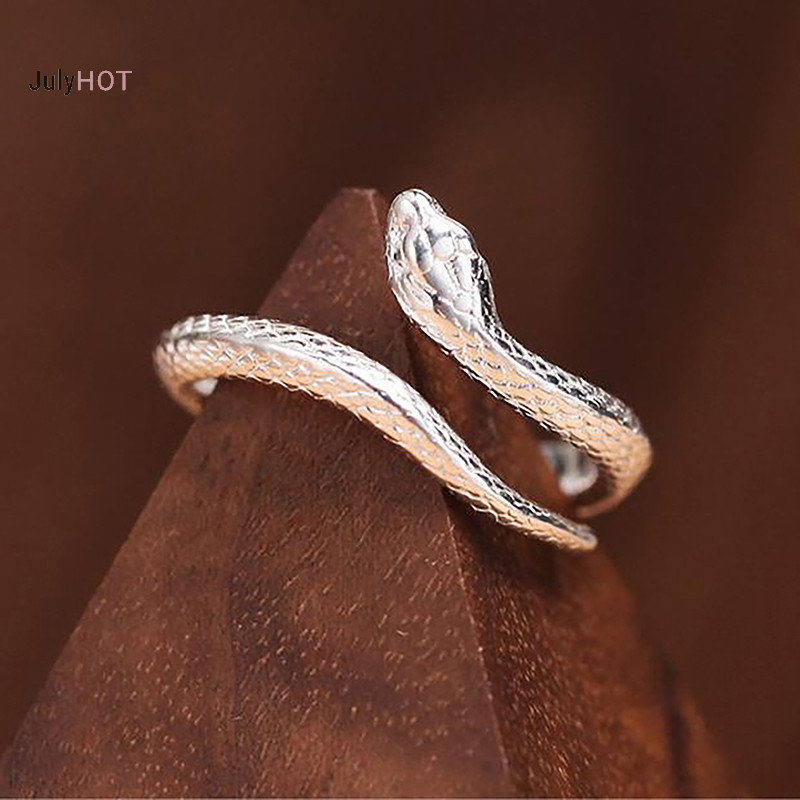 Nhẫn Hình Rắn Sáng Tạo Thời Trang Có Thể Điều Chỉnh Cho Nam Nữ