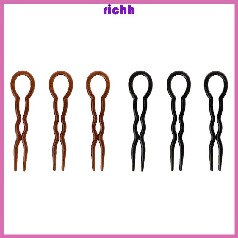 Richh 3 Dụng Cụ Nĩa Bím Tóc Nĩa Hình Chữ U Nĩa Kẹp Pin Phụ Kiện