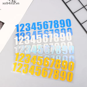 Xoitu Xe Phát Sáng Số Miếng Dán Dạ Quang Chữ Số Dán Xe Tạm Thời Paking Điện Thoại Hộp Thư Thẻ Ngăn Kéo Ký Cửa Khách Sạn Mảng Bám Nhãn VN