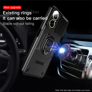 Vỏ chống sốc Realme C67 Armor cho Realme C67 C 67 RealmeC67 4G Kéo đẩy trượt Bảo vệ Camera Vỏ điện thoại PC cứng Ốp lưng chống rơi Giá đỡ mặt sau