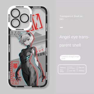 Ốp Điện Thoại Cho Iphone 11 12 13 14 15 Pro Max 6 6S 7 8 Plus 7Plus 13 Mini XS Max XR SE 2022 Ốp Lưng Mềm Trong Suốt TPU Anime Neon Genesis Evangelion Ayanami Rei Asuka Langley Soryu