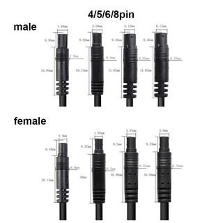 Diy 4 / 5 / 6 pin core Jack DVR Xe Ô Tô Cáp Nối Dài Camera Màn Hình HD Xe Quan Sát Phía Sau / Dự Phòng Camera Dây Nam Nữ Cắm Dây F @ VN