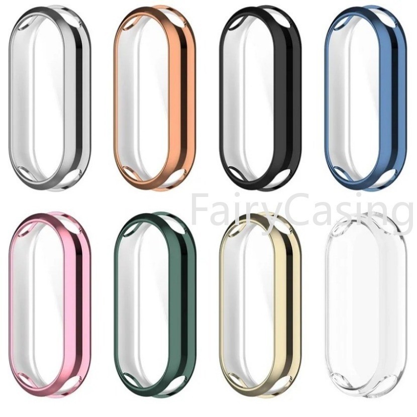 TPU Mềm Bảo Vệ Cho Xiaomi Mi Band 10 9 8 Ốp Lưng Bảo Vệ Toàn Màn Hình Vỏ Ốp Lưng Mạ
