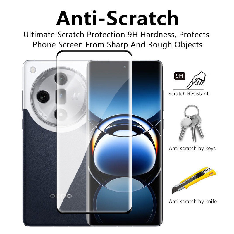 Dành Cho OPPO Find X7 Ultra X3 X5 X6 Pro Kính Cường Lực Full Cover Cong HD 9H Bảo Vệ Màn Hình