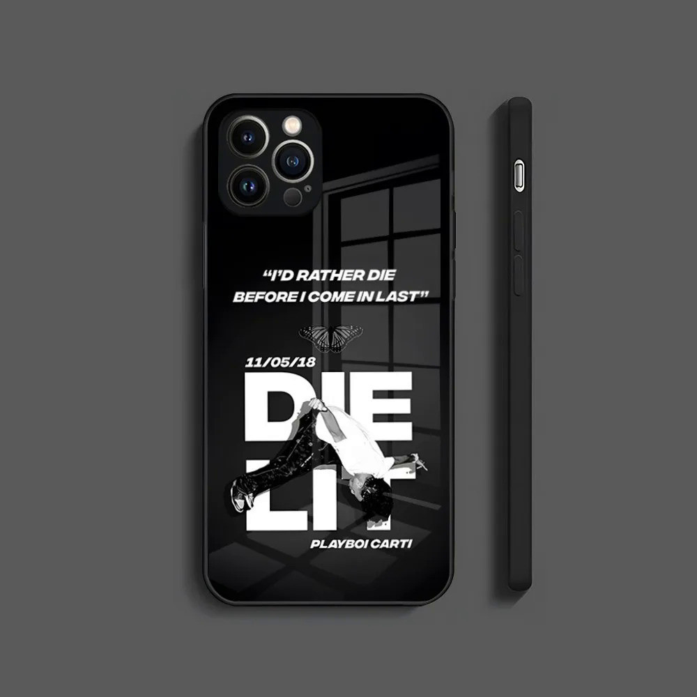 BK-1 Playboi Carti Die Lit Vỏ Điện Thoại Kính Cường Lực Cho iPhone 17,15 Pro Max 13 12 Mini 11 14 Plus X XR XS 8 7 Plus SE Cover 0821