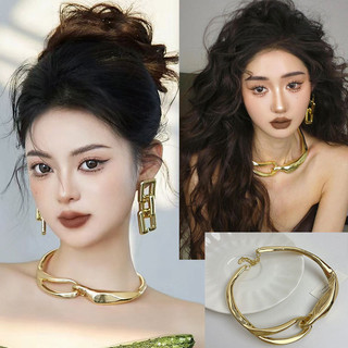 Vòng cổ khóa xương phong cách Âu Mỹ, dày và cao cấp