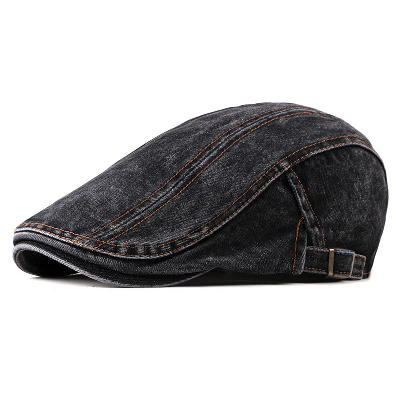 Mũ Denim Phong Cách Hàn Quốc Giặt Thời Trang Denim Beret Nam plus Size Cotton Đạt Đỉnh Mũ Nữ 2026 Mới