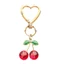 Treeling Heart Cherrys Chủ Đề Kim Loại Chìa Khóa Phụ Kiện Di Động Cho Những Người Yêu Thời Trang