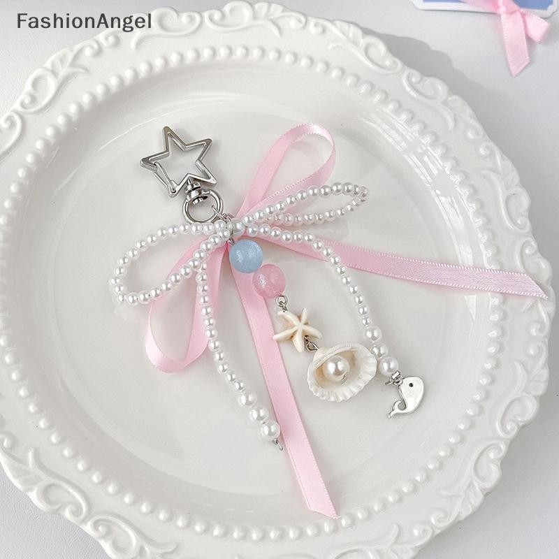 FashionAngel Hồng Ruy Băng Nơ Túi Mặt Dây Chuyền Ngọc Trai Móc Khóa Mặt Dây Chuyền Trái Tim Nữ Tính Tinh Tế Mặt Dây Chuyền Túi Trang Trí Móc Khóa VN