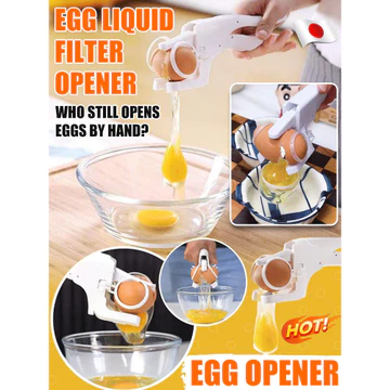 Dụng cụ mở vỏ cầm tay Tiện ích nhà bếp Máy cắt trứng trắng riêng biệt Dụng cụ mở vỏ trứng Bộ lọc vỏ trứng