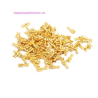 Toplanswatchstore 100 Chiếc 6.3 Mm Vàng Đồng Loa Ô Tô Nữ Spade Đầu Cuối Dây Kết Nối VN