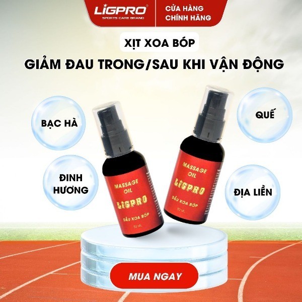 Dầu nóng xoa bóp LIGPRO 50ml dạng xịt thảo dược Từ công thức của y học cổ truyền giảm đau vận động thethaochinhhang