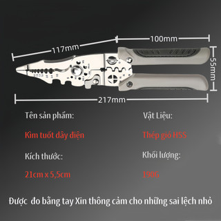 Kìm điện đa năngKìm tuốt dây điện đa năng Kìm Đa Năng Cắt Dây Phần Cứng Điện Chuyên Nghiệp 12 trong 1 Kìm khuỷu