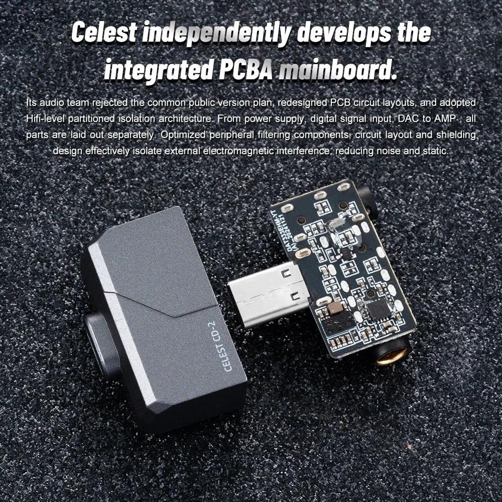 Kinera Celest CD-2 CD2 USB DAC AMP Adapter Di Động Type-C Sang 3.5mm + 4.4mm Bộ Giải Mã Tai Nghe Khuếch Đại CX31993