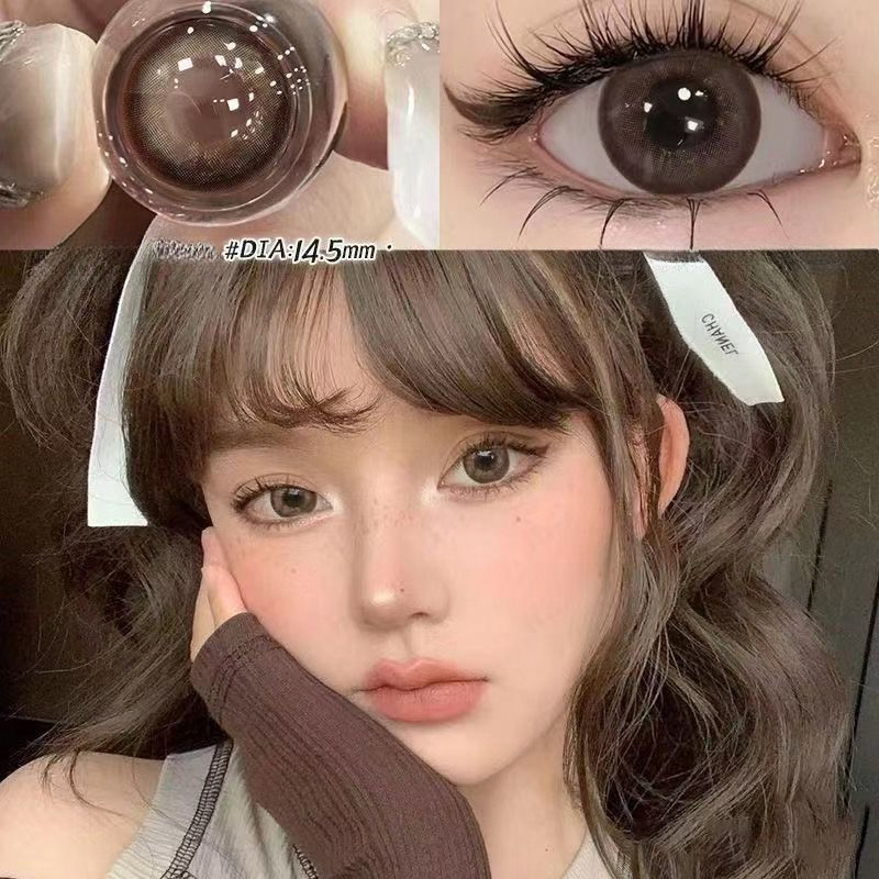 1 cặp (2 chiếc) Ống kính tiếp xúc Black Blue DIA:14.0mm/14.2mm/14.5mm Độ cận thị (0 ~ -6.00) Sử dụng: Ống kính 12 tháng 10