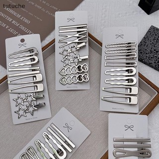 Tutu 8 Chiếc Bé Gái Kẹp Tóc Bạc Kim Loại Mỏ Vịt Kẹp Tóc Nữ Bên Nổ Nữ Nữ Barrettes Phụ Kiện Tóc VN