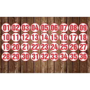 Cắt decal dán 30 số bàn cho các quán - GÌ CŨNG IN