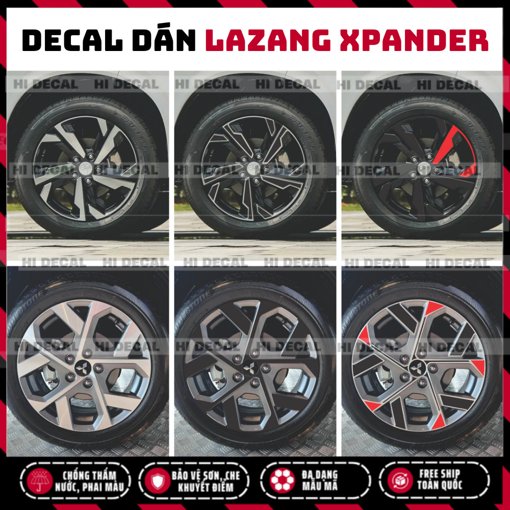 Tem dán mâm Xpander, Decal dán lazang Xpander trang trí tạo điểm nhấn